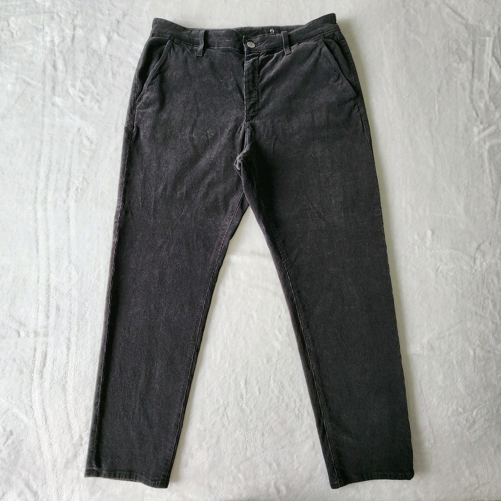 AG Caden Tailored Trouser Corduroy Pants Womens 31 R 32W 27L Charcoal Stretch